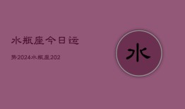 水瓶座今日运势2024，水瓶座2024年运势指南