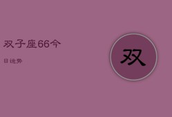 双子座6，6今日运势