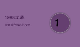 1988龙遇1986虎：命运交织，志士之路与逆风前行